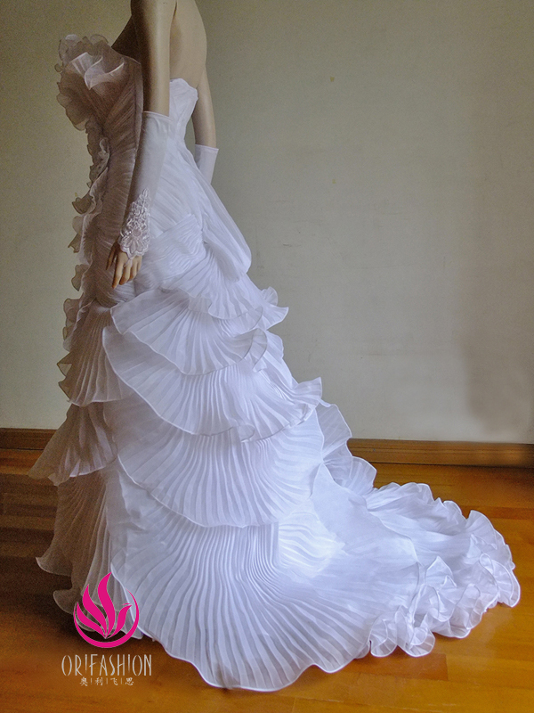 Orifashion HandmadeReal Custom Made Silk Organza Wedding Dress R